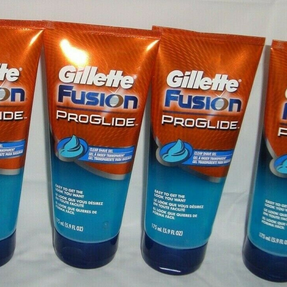 Gillette Fusion Proglide Clear Shave Gel Lot of 5